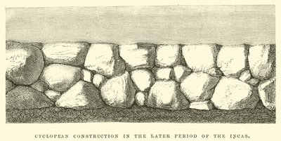 Cyclopean Construction in the Later Period of the Incas by Edouard Riou